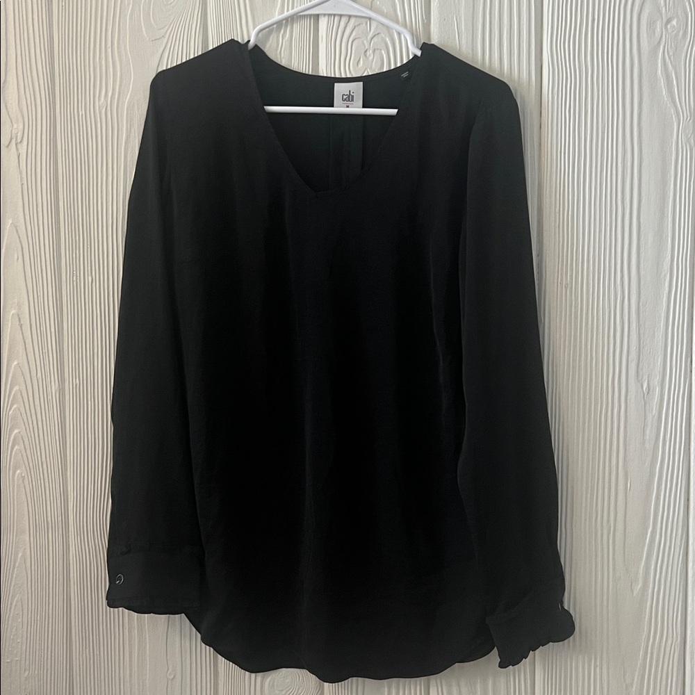 CAbi Classic Black Blouse